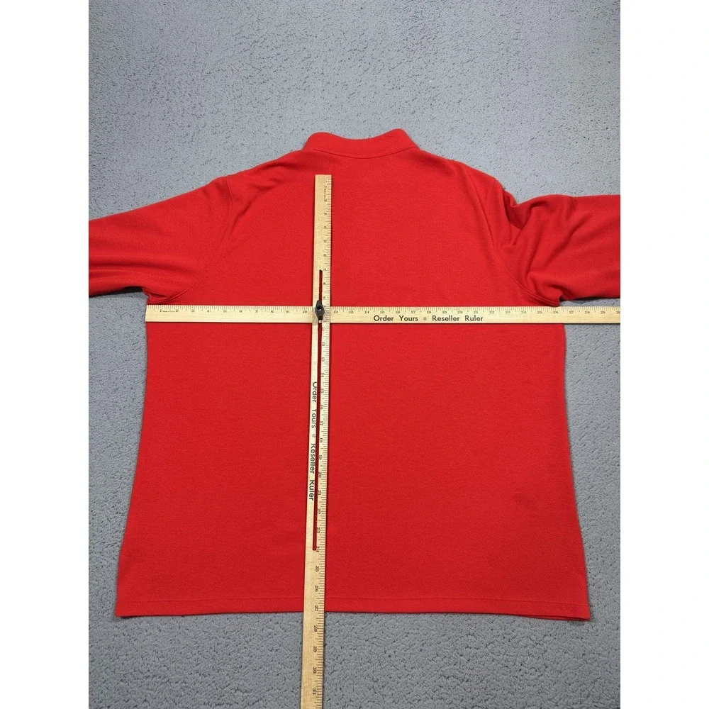 Nike Dri-FIT Pullover Mens 2XL Red 1/4 Zip Long Sleeve Athletic Performance Top